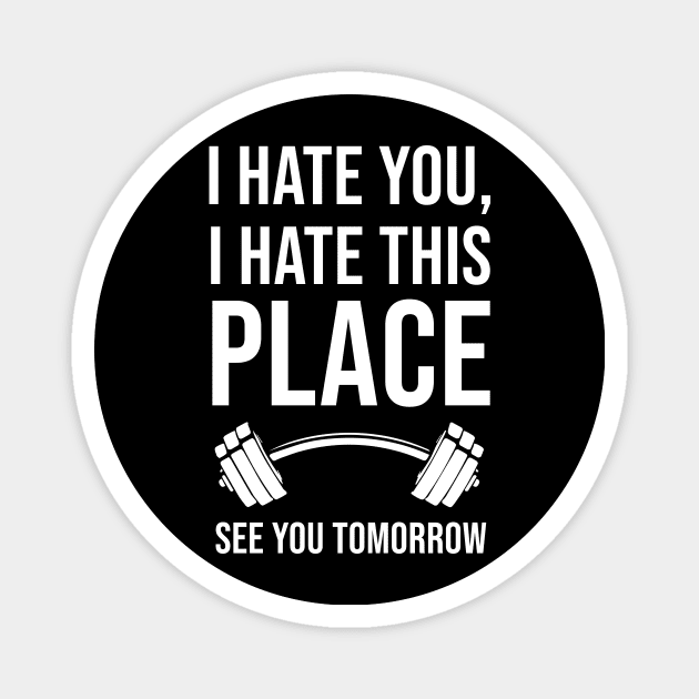 I Hate You, I Hate This Place, See You Tomorrow Magnet by sunima